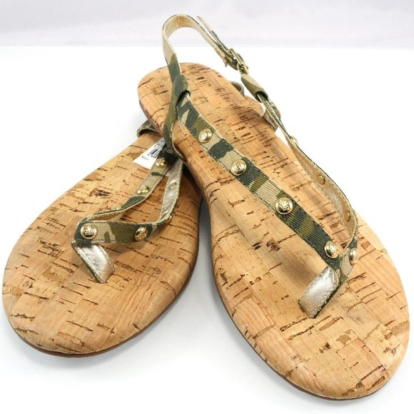 Juicy Couture Shoes - NIB JUICY COUTURE CAMOFLAUGE LOGO CORK THONG SLING